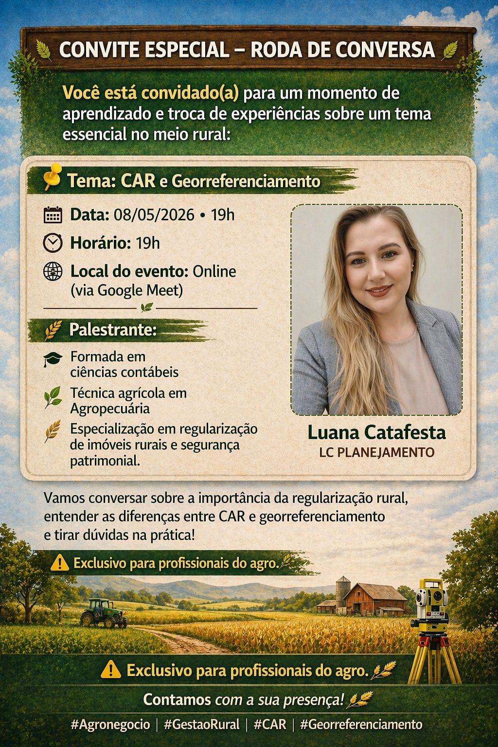 RODA DE CONVERSA - CAR E GEORREFERENCIAMENTO